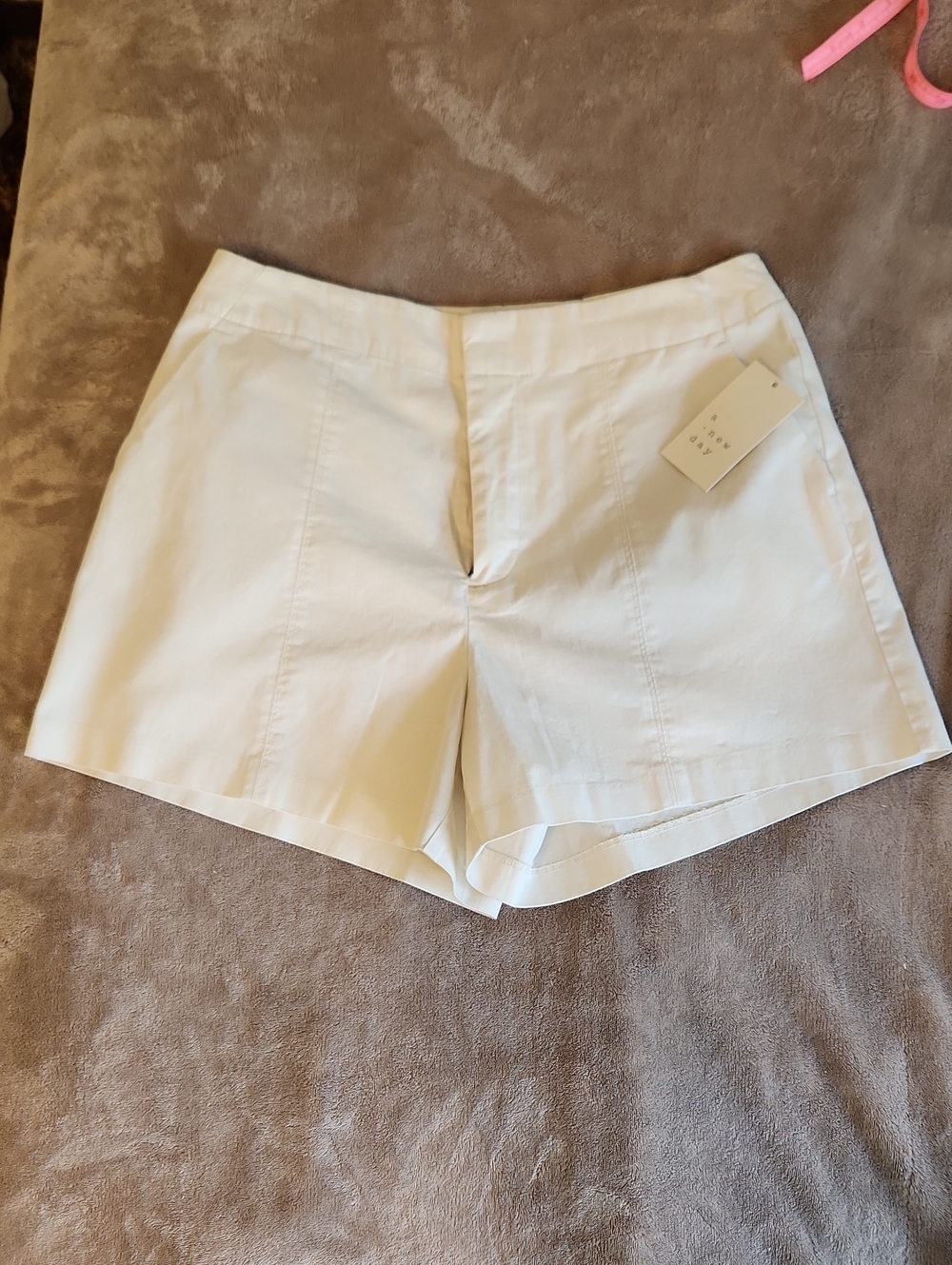 NWT Crisp Tailored Light Cream Midi Shorts Sz 6